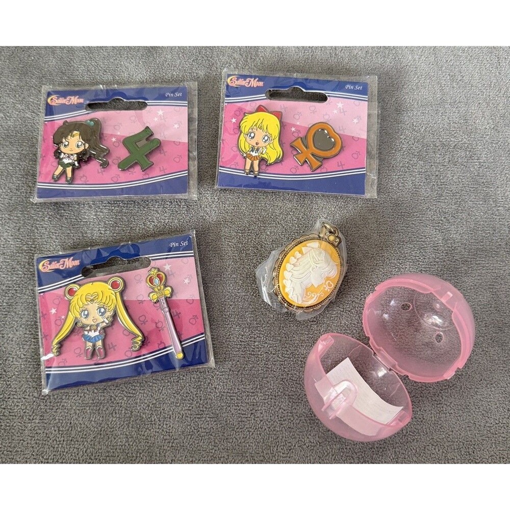 Sailor Moon Lot of 4, 3 pins and one charm
